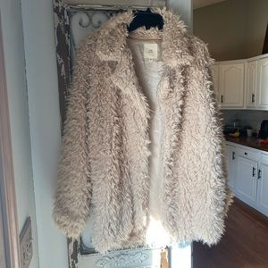 Thread & Supply Open Front Fuzzy Coat